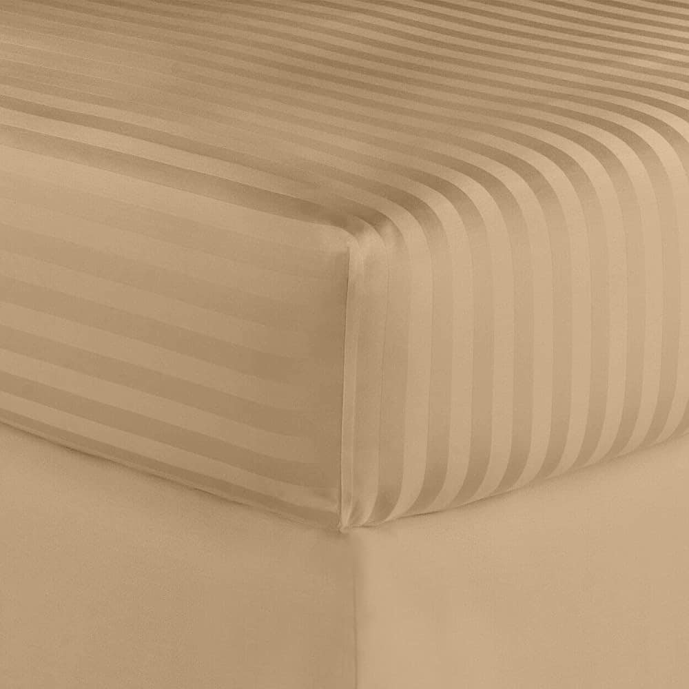 Parure de lit à rayures en coton égyptien 1 200 fils avec poche profonde Home Sweet Home Dream