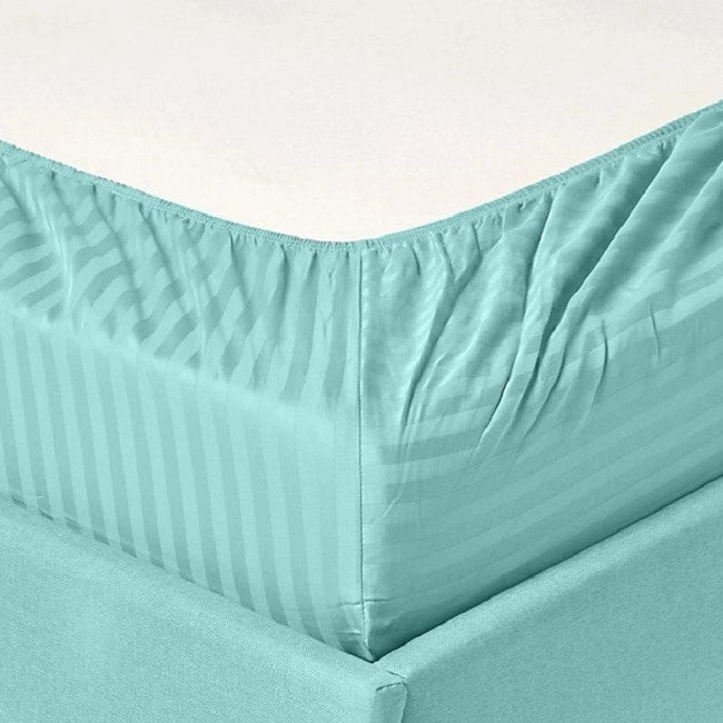 Parure de lit à rayures en coton égyptien 1 200 fils avec poche profonde Home Sweet Home Dream