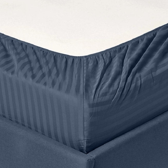 Parure de lit à rayures en coton égyptien 1 200 fils avec poche profonde Home Sweet Home Dream