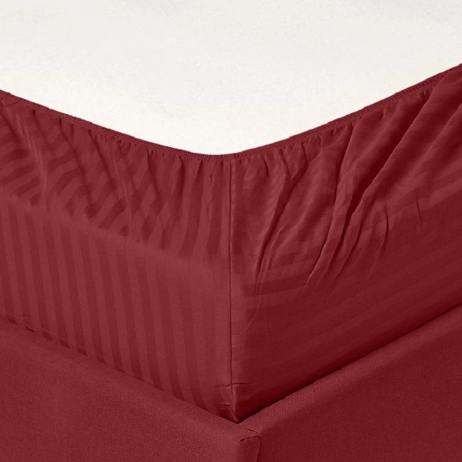 Parure de lit à rayures en coton égyptien 1 200 fils avec poche profonde Home Sweet Home Dream
