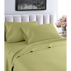 Parure de lit à rayures en coton égyptien 1 200 fils avec poche profonde Home Sweet Home Dream