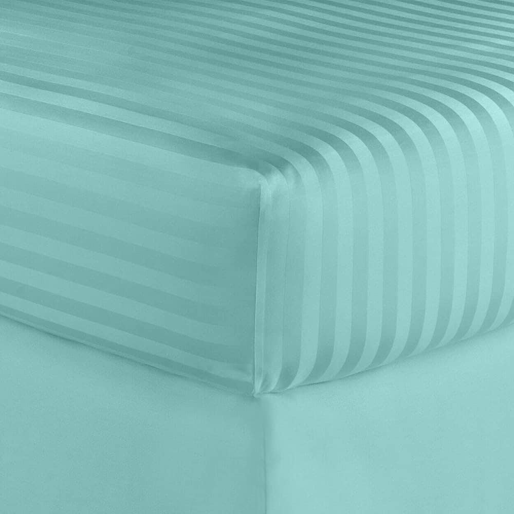 Parure de lit à rayures en coton égyptien 1 200 fils avec poche profonde Home Sweet Home Dream