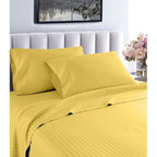 Parure de lit à rayures en coton égyptien 1 200 fils avec poche profonde Home Sweet Home Dream