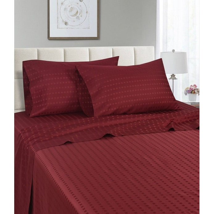 Parure de lit à rayures en coton égyptien 1 200 fils avec poche profonde Home Sweet Home Dream