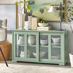 Armoire à porcelaine empilable avec portes coulissantes en verre de style porche et den Jefferson