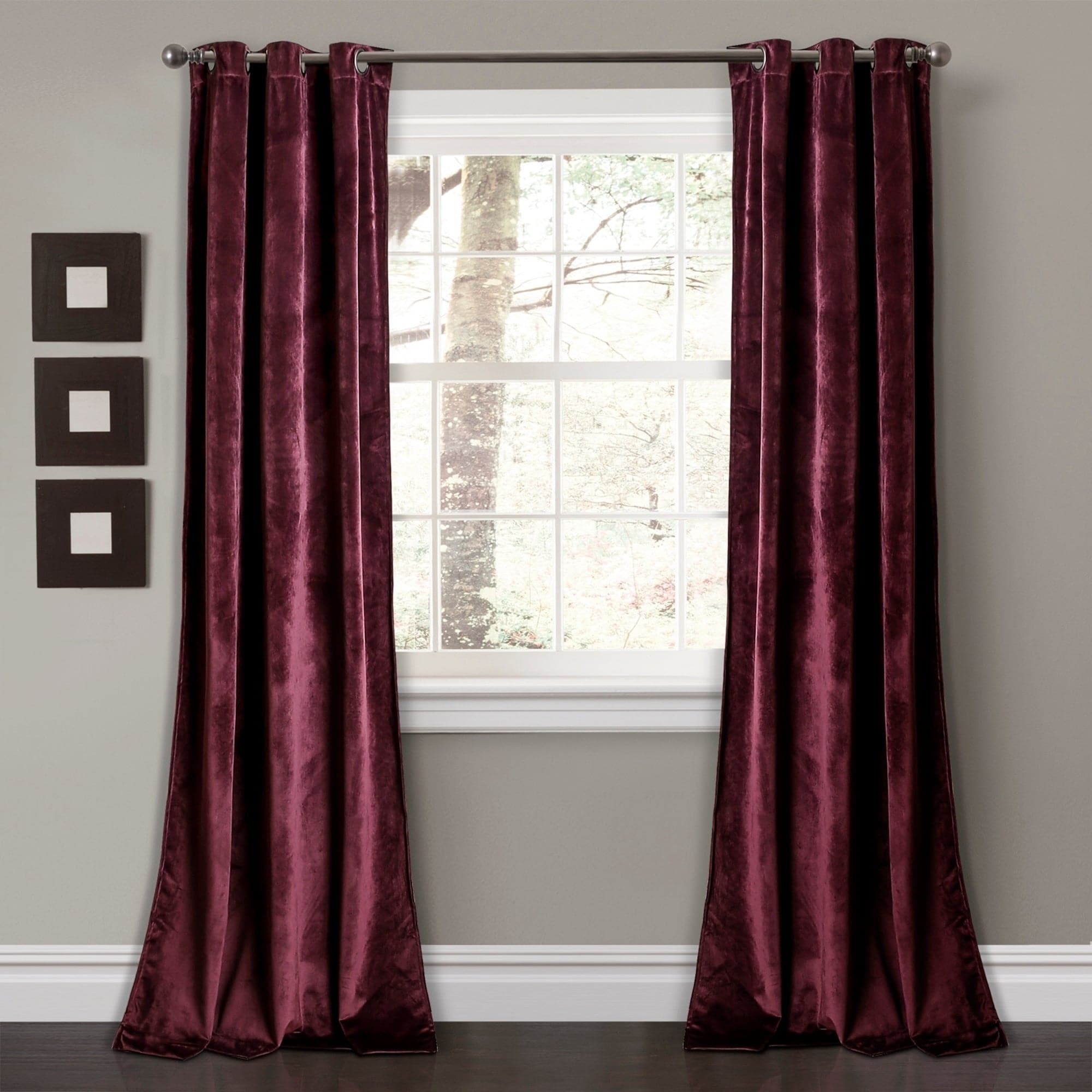 Ensemble de rideaux occultants en velours uni Porch &amp; Den Lapeyrous