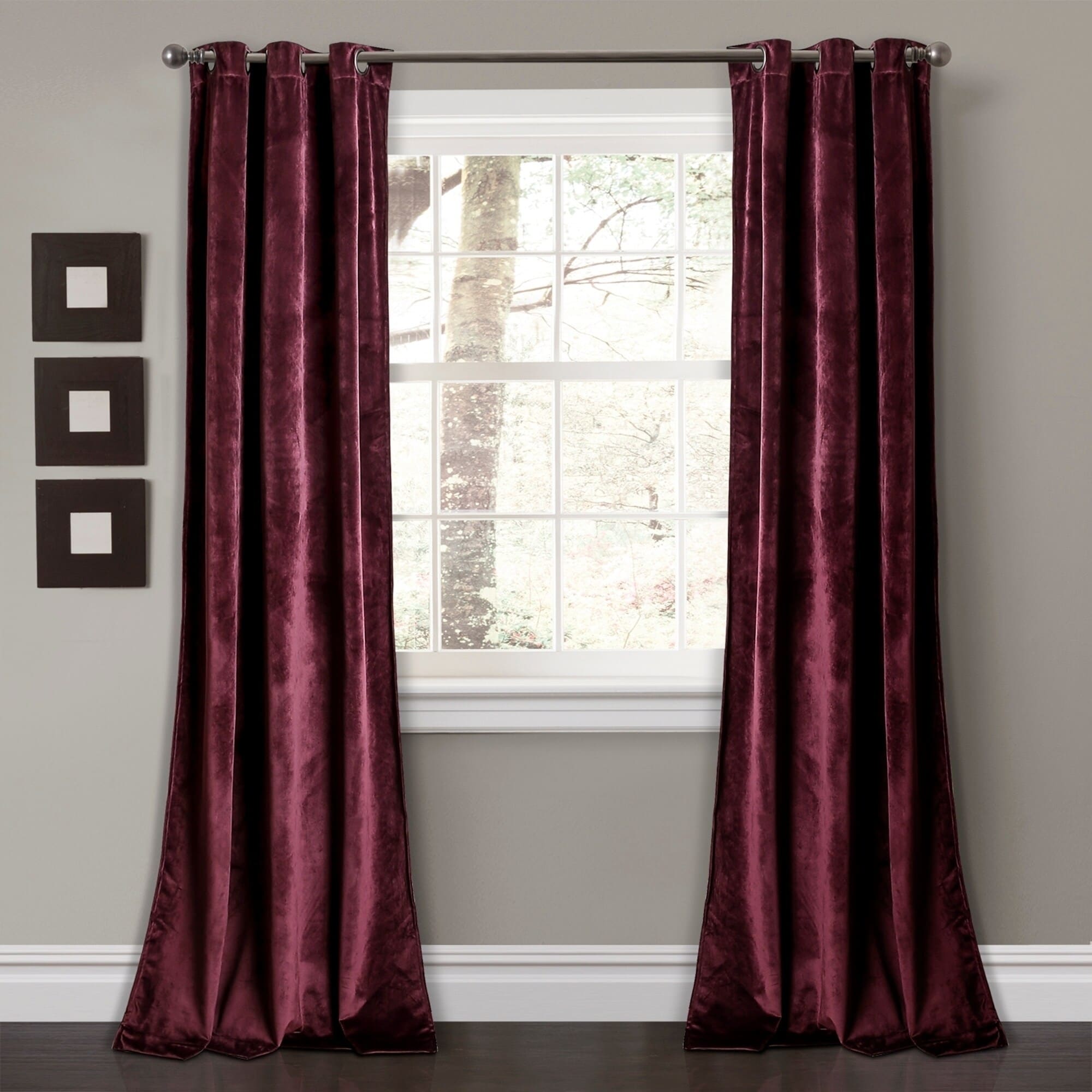 Ensemble de rideaux occultants en velours uni Porch &amp; Den Lapeyrous