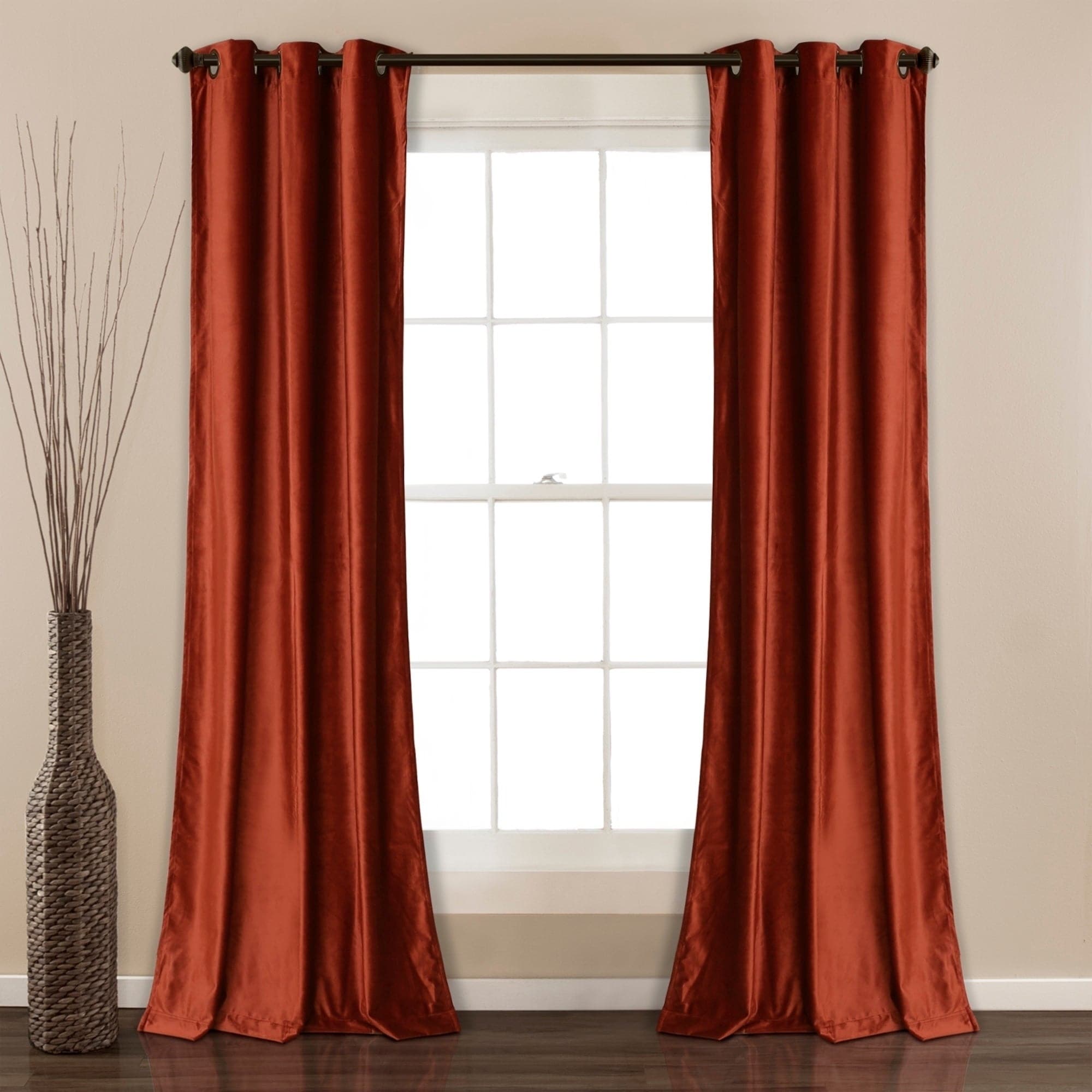 Ensemble de rideaux occultants en velours uni Porch &amp; Den Lapeyrous