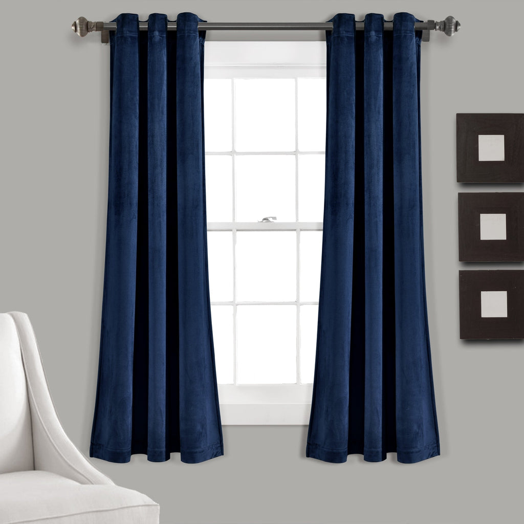 Ensemble de rideaux occultants en velours uni Porch &amp; Den Lapeyrous