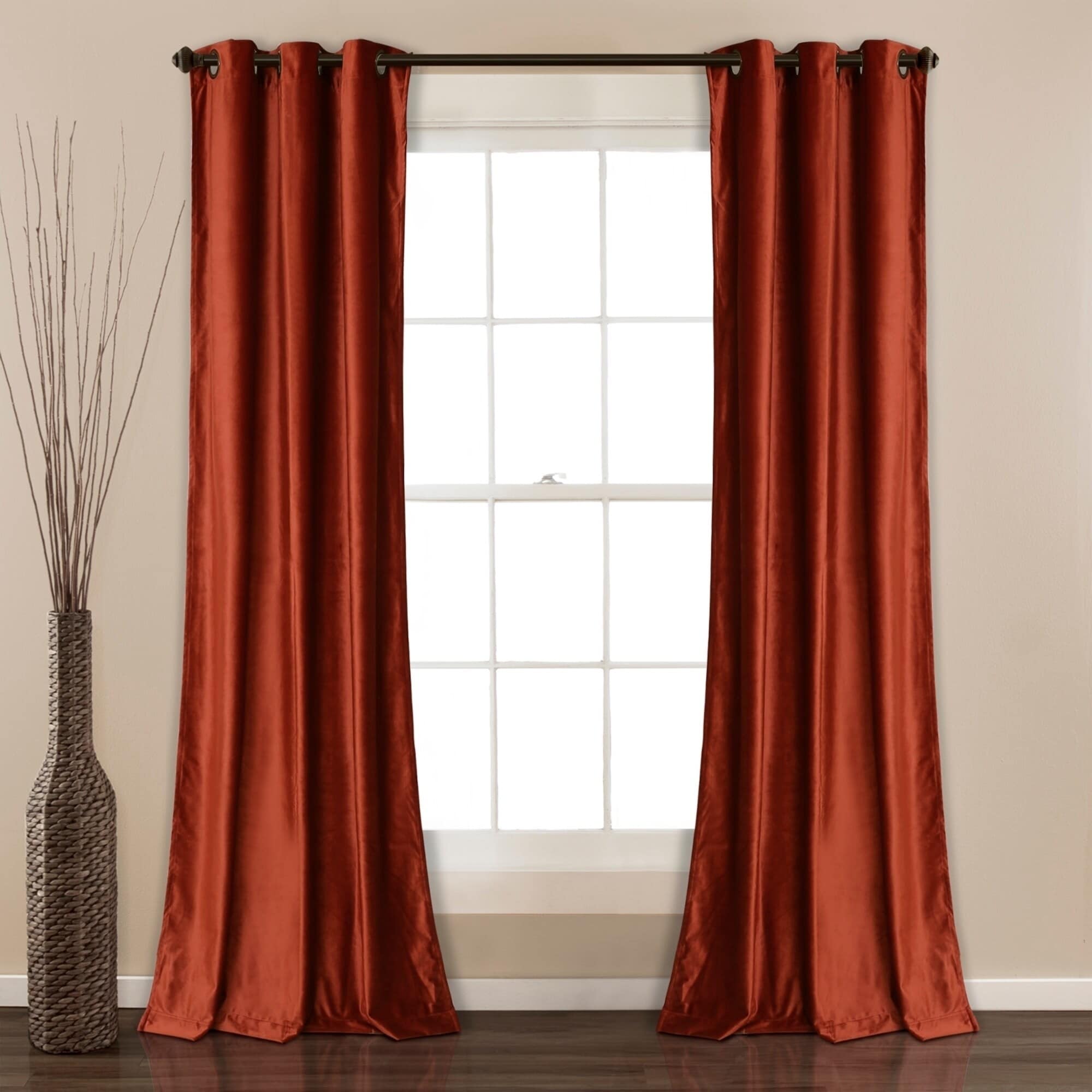 Ensemble de rideaux occultants en velours uni Porch &amp; Den Lapeyrous