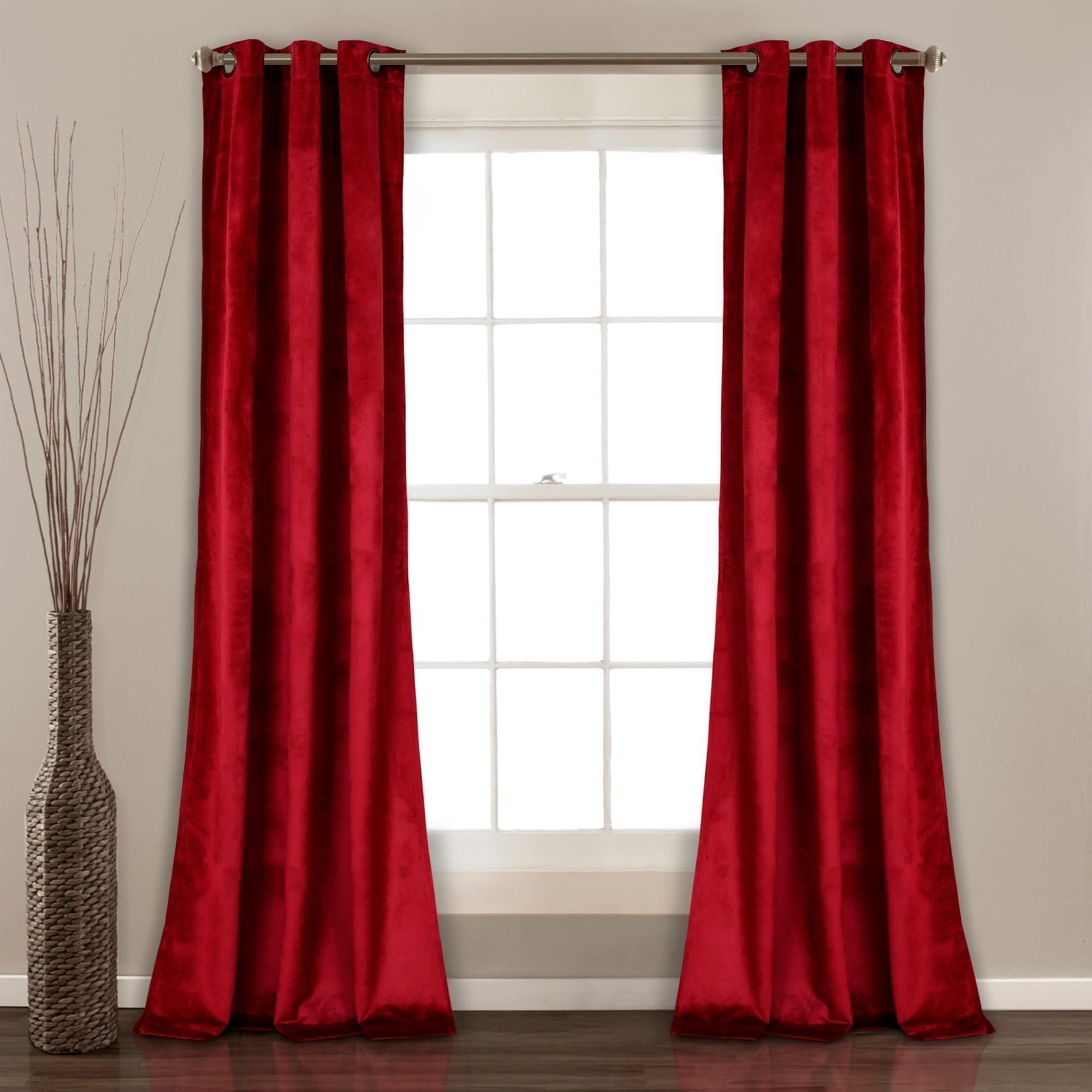 Ensemble de rideaux occultants en velours uni Porch &amp; Den Lapeyrous