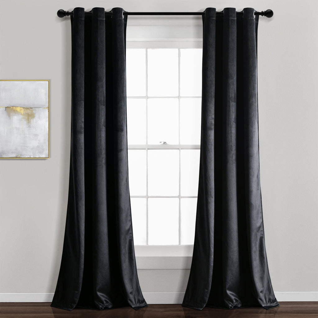 Ensemble de rideaux occultants en velours uni Porch &amp; Den Lapeyrous