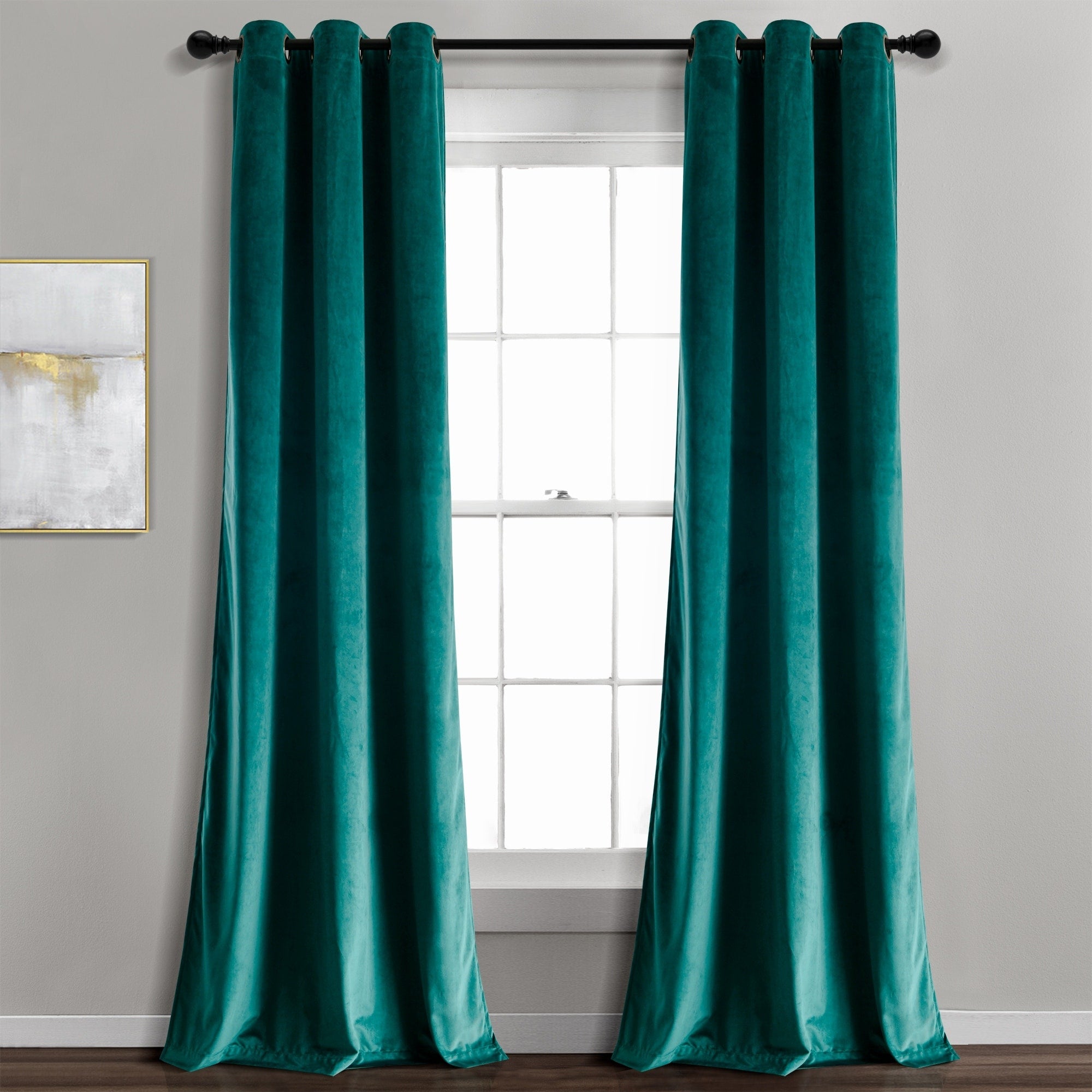 Ensemble de rideaux occultants en velours uni Porch &amp; Den Lapeyrous