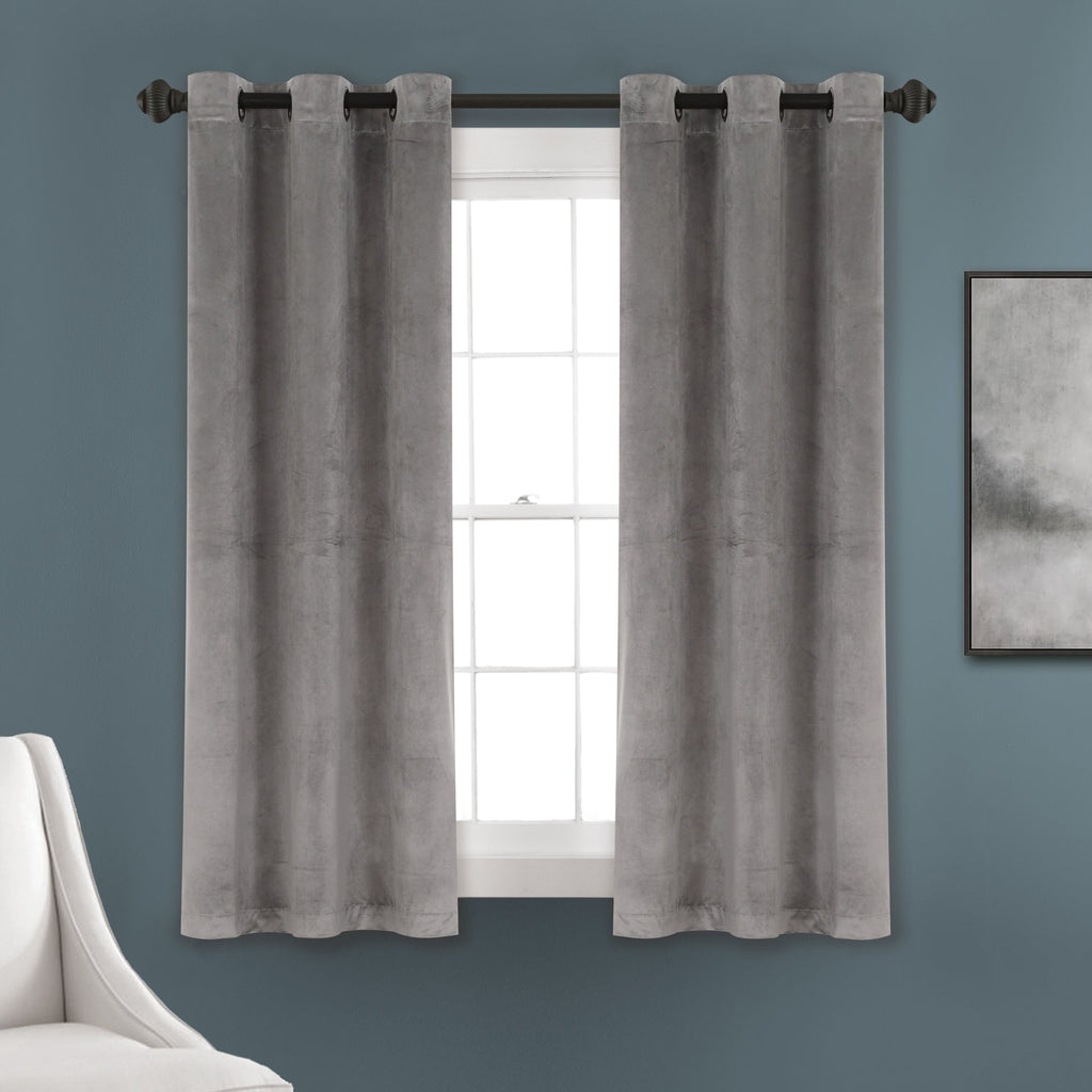 Ensemble de rideaux occultants en velours uni Porch &amp; Den Lapeyrous
