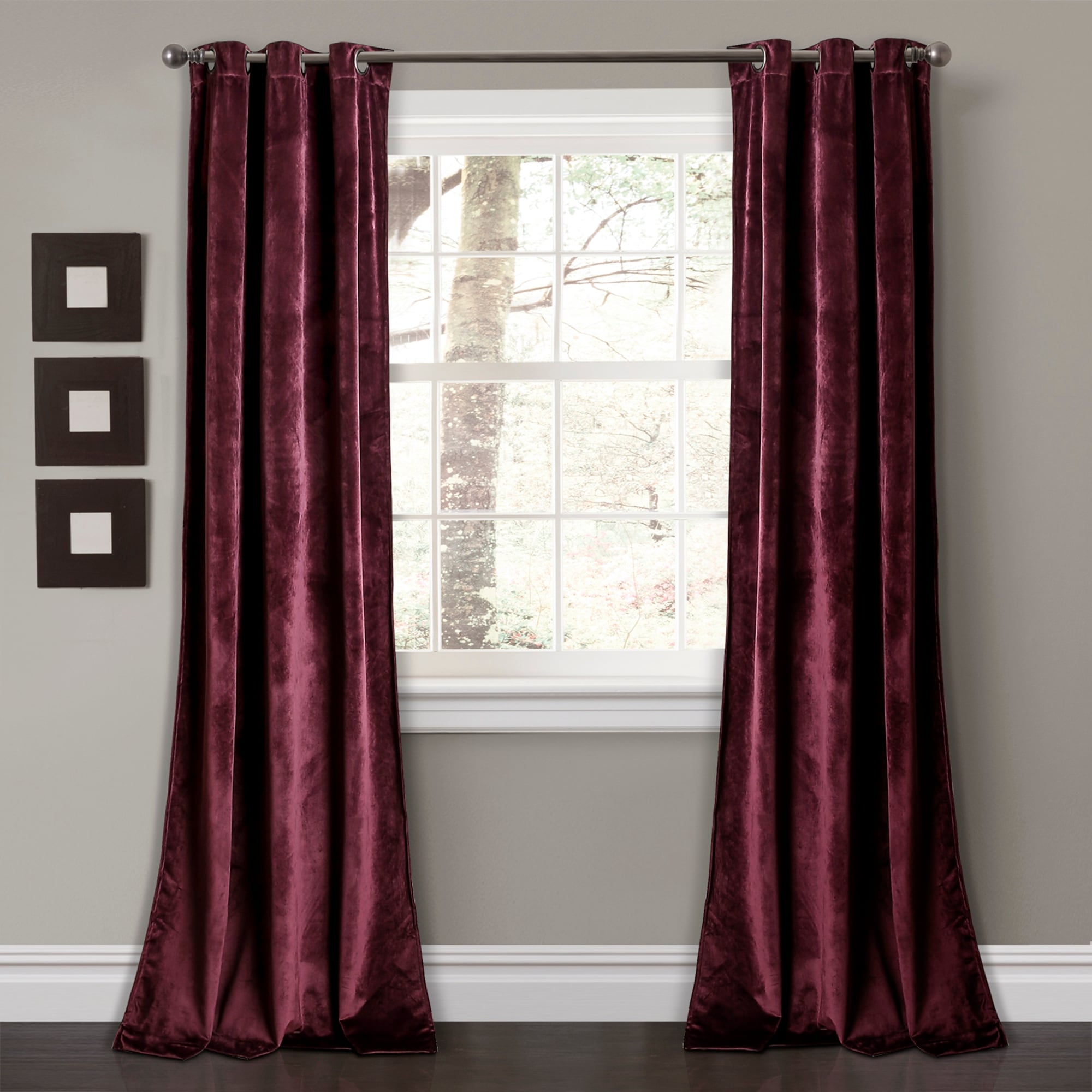 Ensemble de rideaux occultants en velours uni Porch &amp; Den Lapeyrous