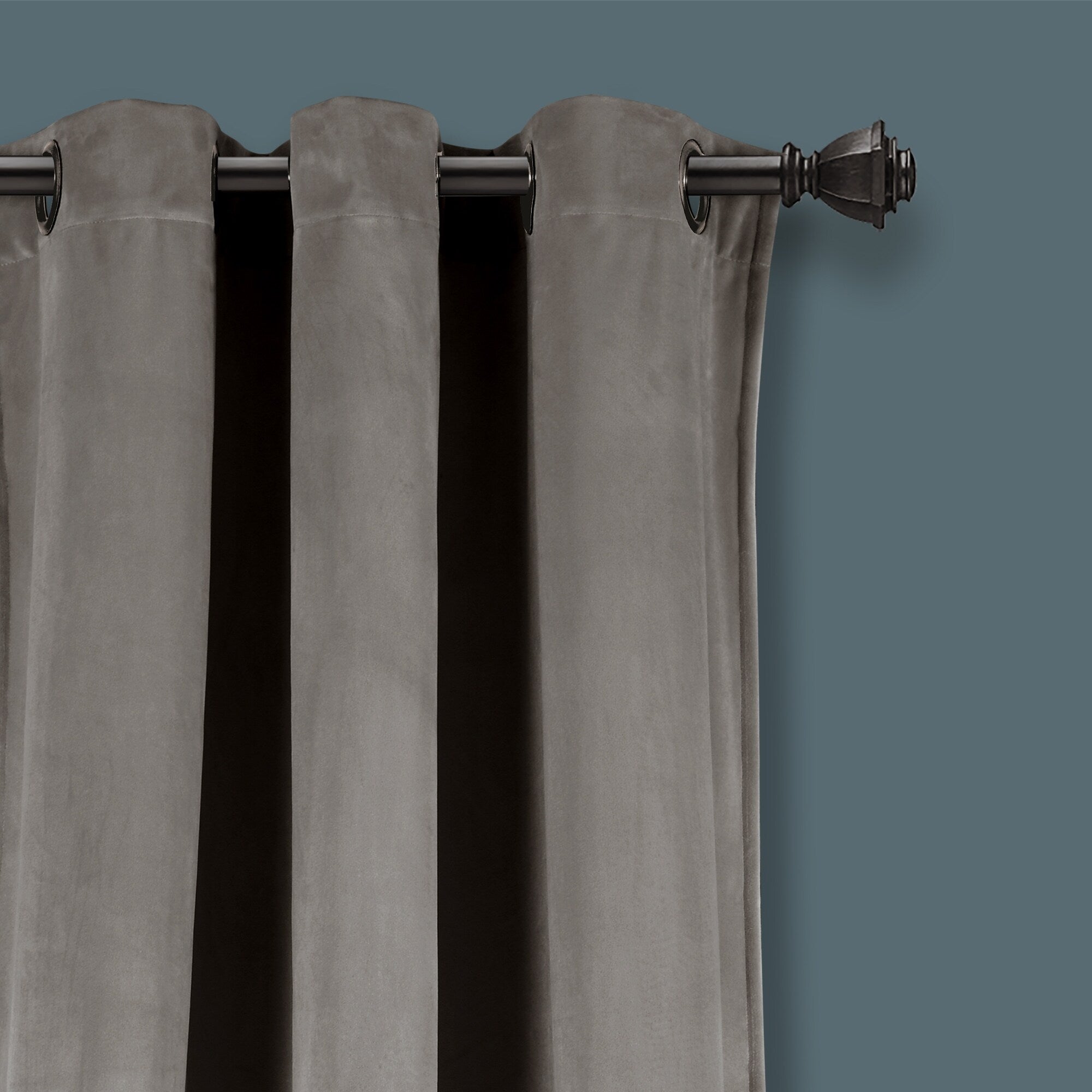 Ensemble de rideaux occultants en velours uni Porch &amp; Den Lapeyrous