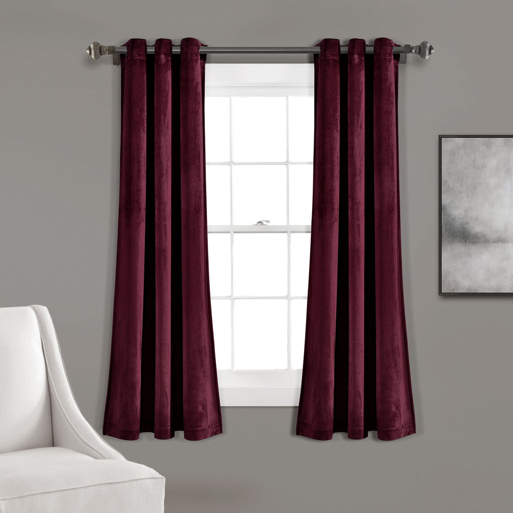 Ensemble de rideaux occultants en velours uni Porch &amp; Den Lapeyrous