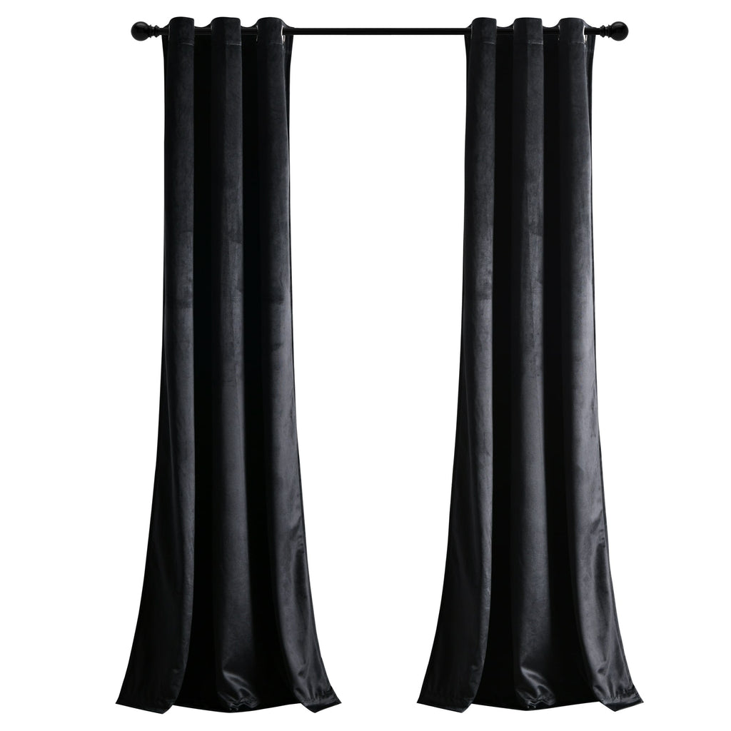 Ensemble de rideaux occultants en velours uni Porch &amp; Den Lapeyrous