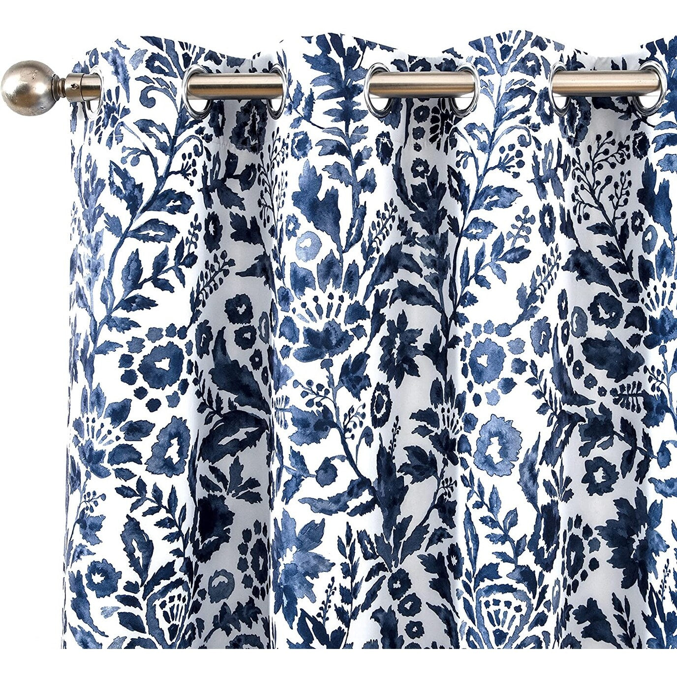 Paire de rideaux occultants doublés à motif floral aquarelle Porch &amp; Den Ouzel