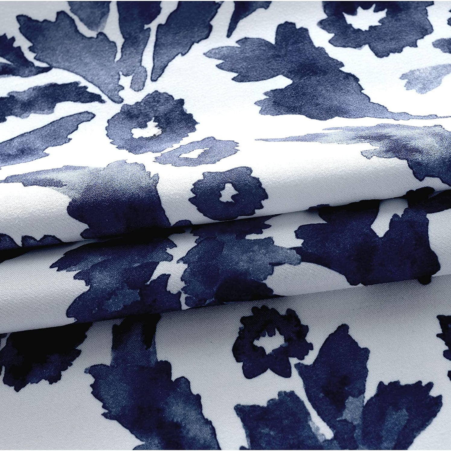Paire de rideaux occultants doublés à motif floral aquarelle Porch &amp; Den Ouzel