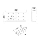 Commode double à 6 tiroirs Porch &amp; Den Zoe