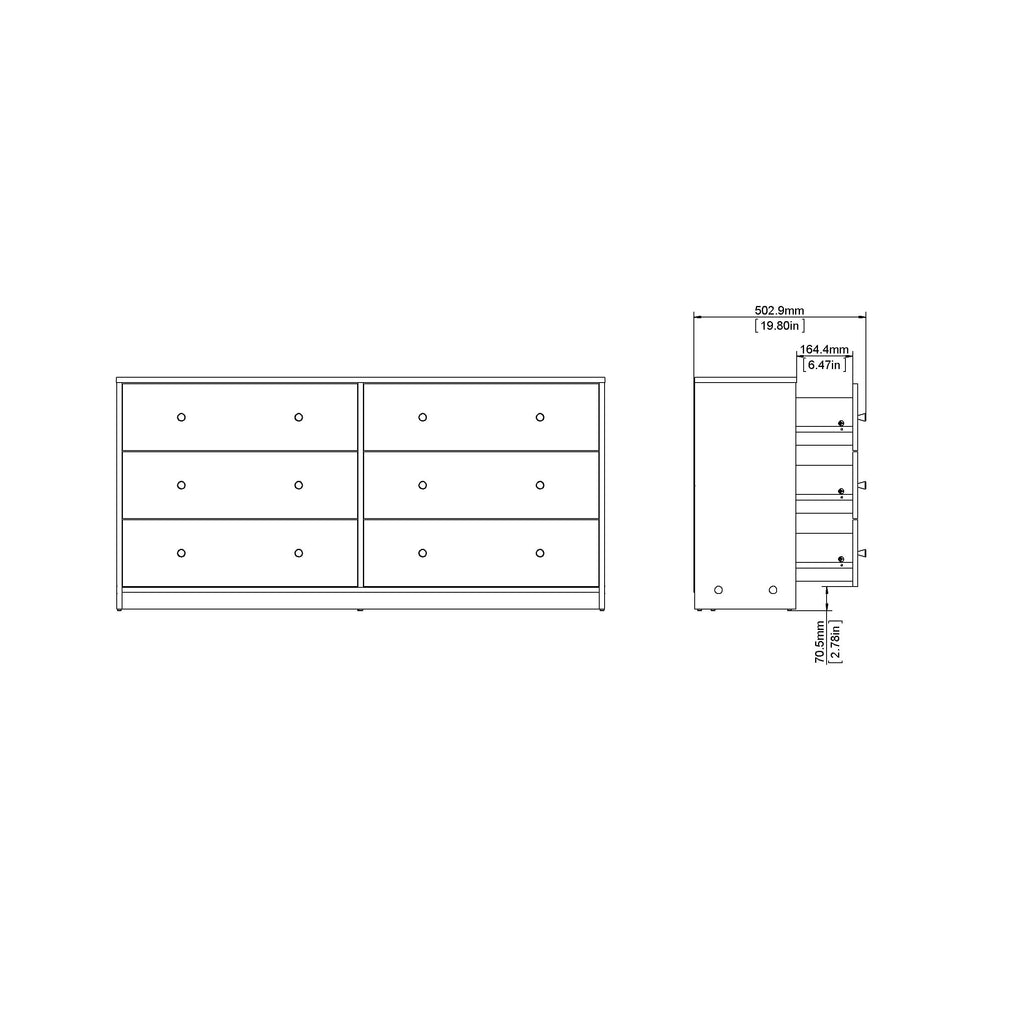 Commode double à 6 tiroirs Porch &amp; Den Zoe