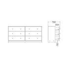 Commode double à 6 tiroirs Porch &amp; Den Zoe
