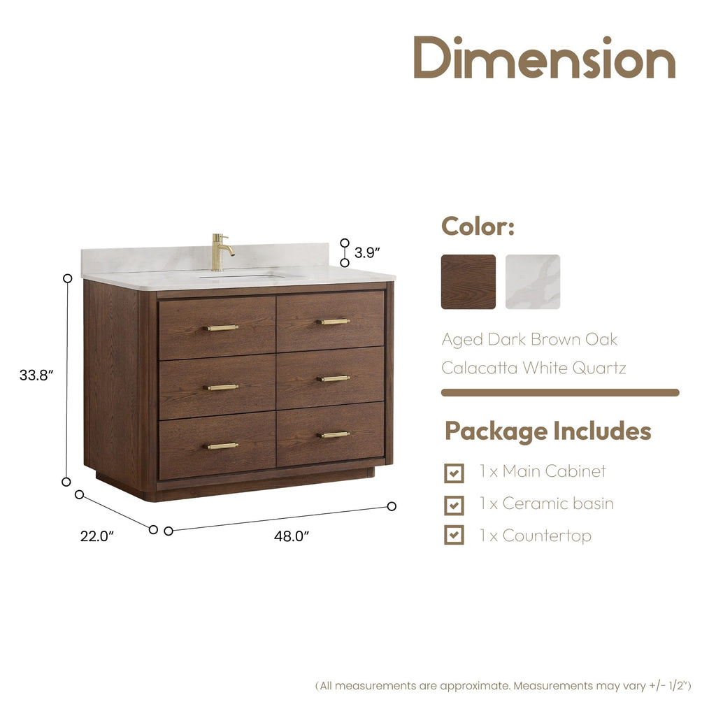 Meuble-lavabo Porto avec dessus en quartz blanc sans miroir