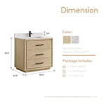 Meuble-lavabo Porto avec dessus en quartz blanc sans miroir