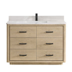 Meuble-lavabo Porto avec dessus en quartz blanc sans miroir