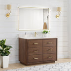 Meuble-lavabo Porto avec dessus en quartz blanc sans miroir