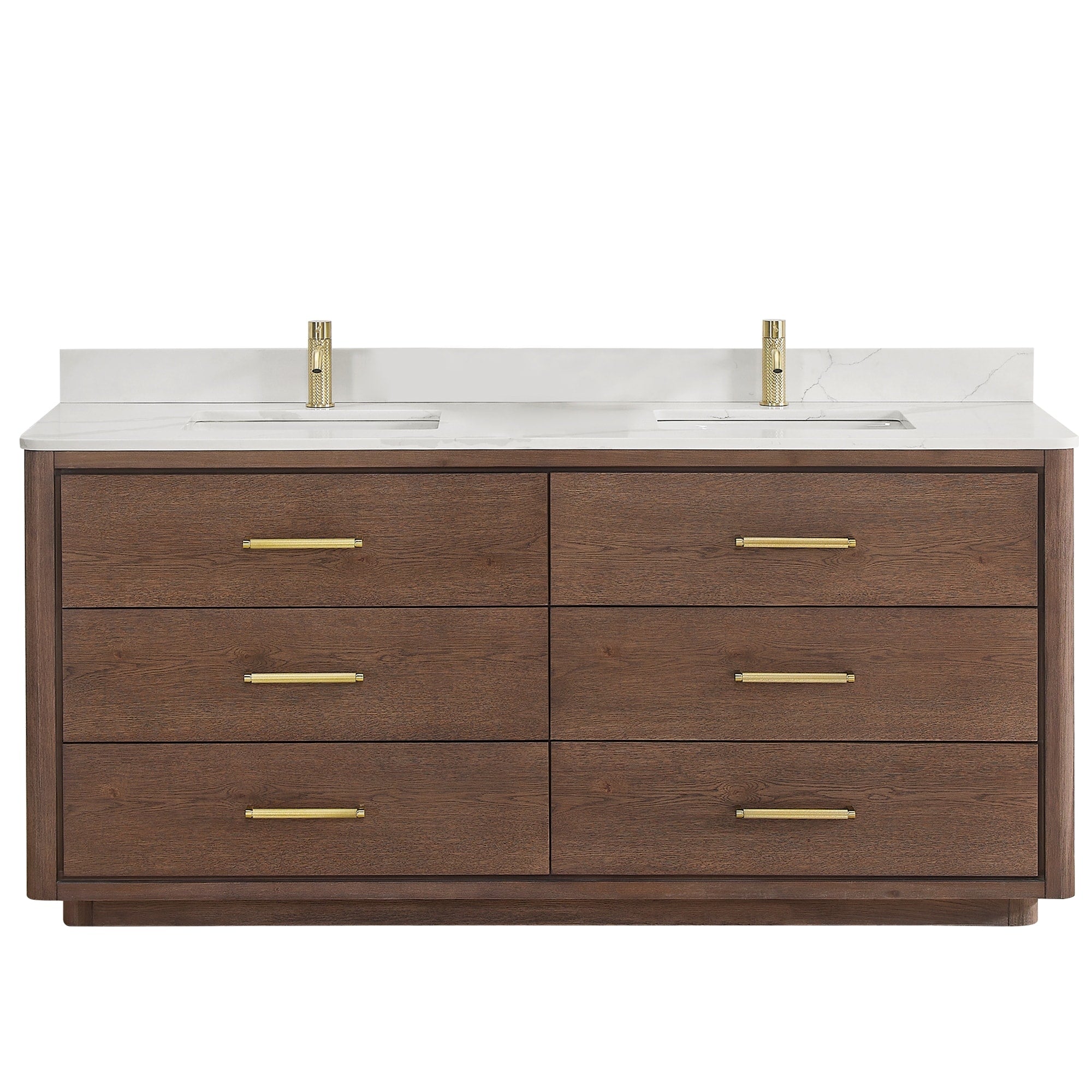 Meuble-lavabo Porto avec dessus en quartz blanc sans miroir