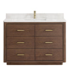 Meuble-lavabo Porto avec dessus en quartz blanc sans miroir