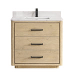 Meuble-lavabo Porto avec dessus en quartz blanc sans miroir