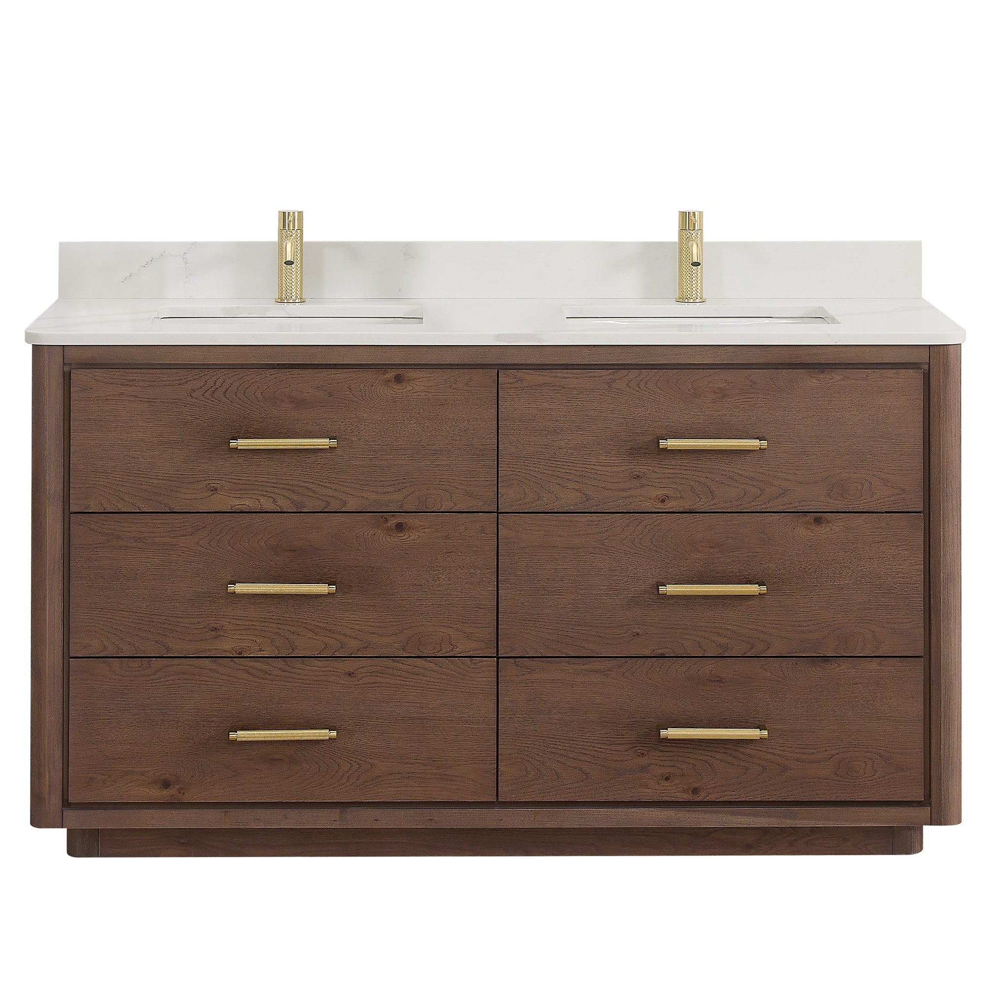 Meuble-lavabo Porto avec dessus en quartz blanc sans miroir