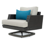 Ensemble de 4 sièges de patio d'extérieur Portofino Casual Sunbrella avec fonction de mouvement et de feu