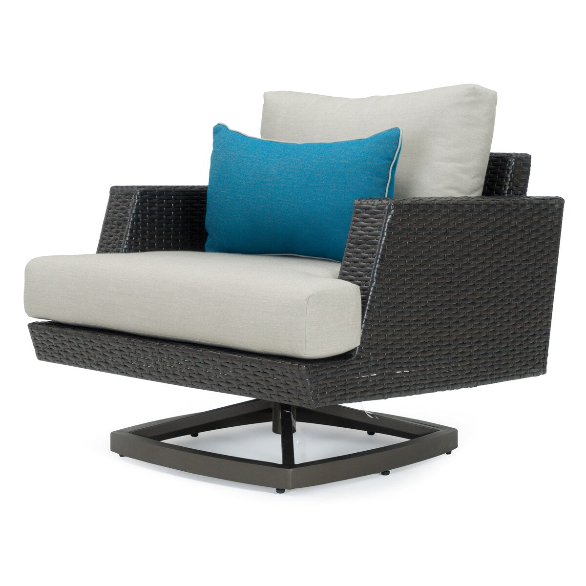 Ensemble de 4 sièges de patio d'extérieur Portofino Casual Sunbrella avec fonction de mouvement et de feu