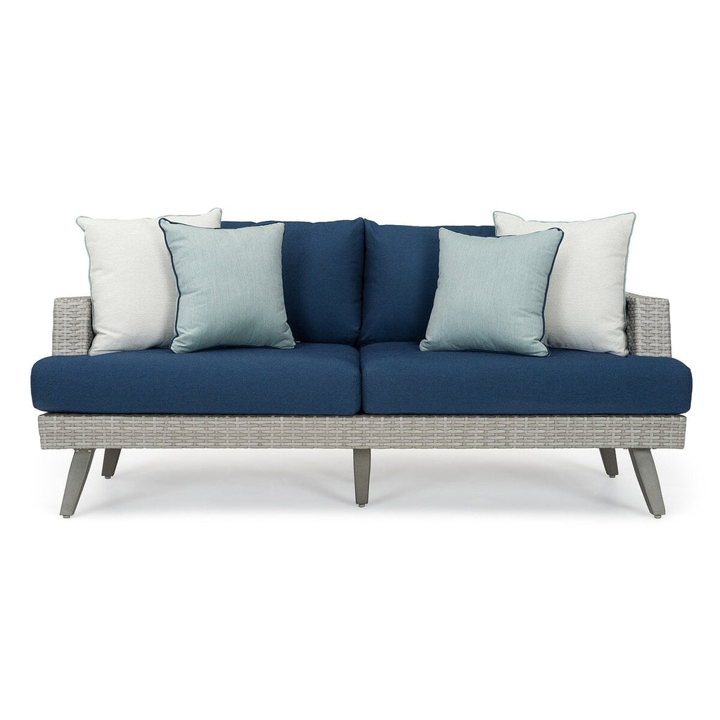 Ensemble de 4 sièges de patio d'extérieur Portofino Casual Sunbrella avec fonction de mouvement et de feu