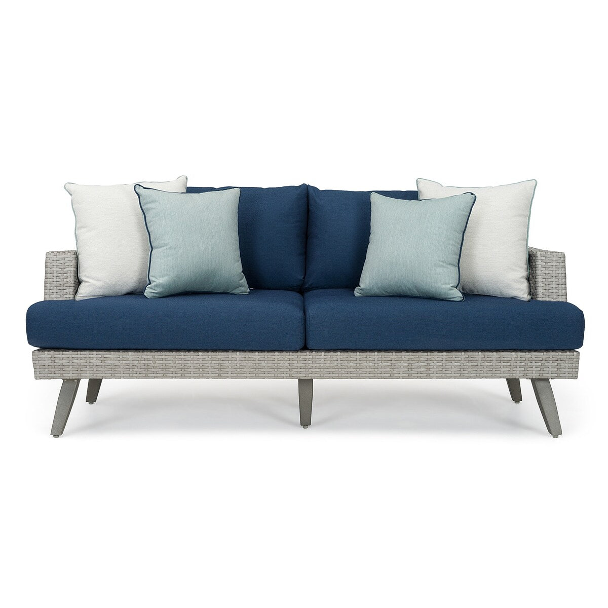Ensemble de 4 sièges de patio d'extérieur Portofino Casual Sunbrella avec fonction de mouvement et de feu