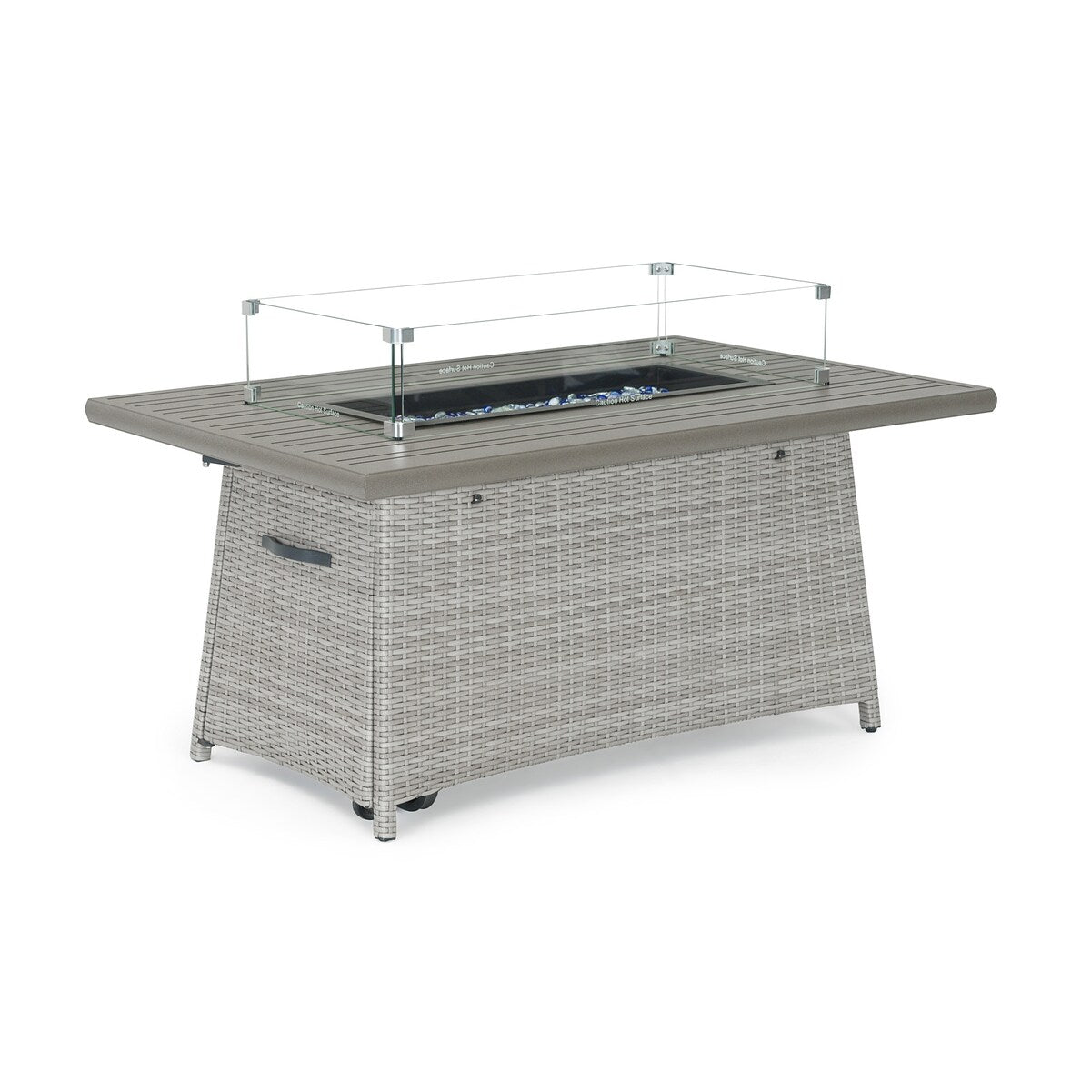 Ensemble de 4 sièges de patio d'extérieur Portofino Casual Sunbrella avec fonction de mouvement et de feu