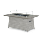 Ensemble de 4 sièges de patio d'extérieur Portofino Casual Sunbrella avec fonction de mouvement et de feu