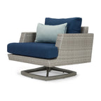Ensemble de 4 sièges de patio d'extérieur Portofino Casual Sunbrella avec fonction de mouvement et de feu