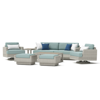 Ensemble de 7 sièges de patio d'extérieur Portofino Comfort Sunbrella avec système de mouvement
