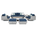 Ensemble de 7 sièges de patio d'extérieur Portofino Comfort Sunbrella avec système de mouvement