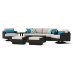 Ensemble de 7 sièges de patio d'extérieur Portofino Comfort Sunbrella avec système de mouvement