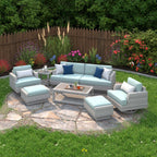 Ensemble de 7 sièges de patio d'extérieur Portofino Comfort Sunbrella avec système de mouvement