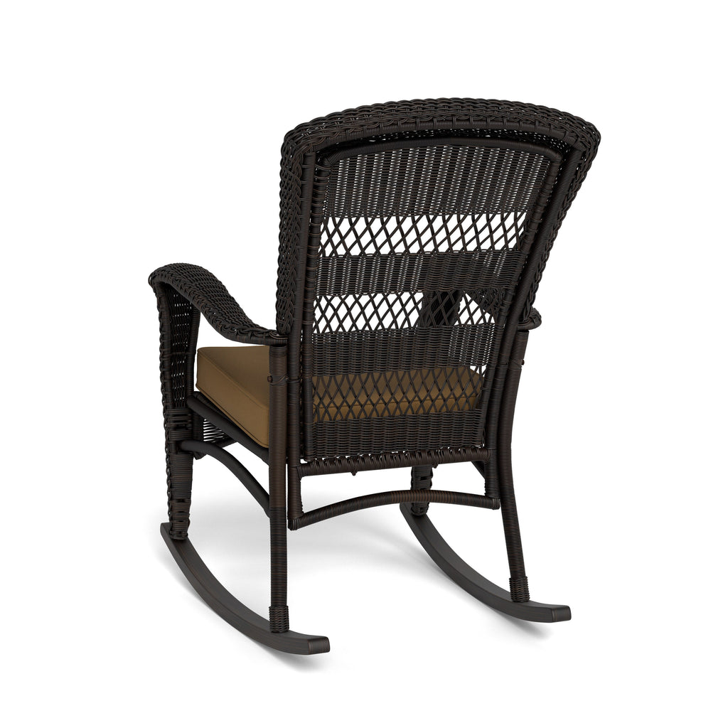 Ensemble de 2 chaises à bascule d'extérieur en osier Portside Dark Roast
