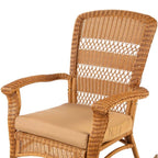 Ensemble de 3 chaises à bascule d'extérieur en osier ambré Portside Southwest