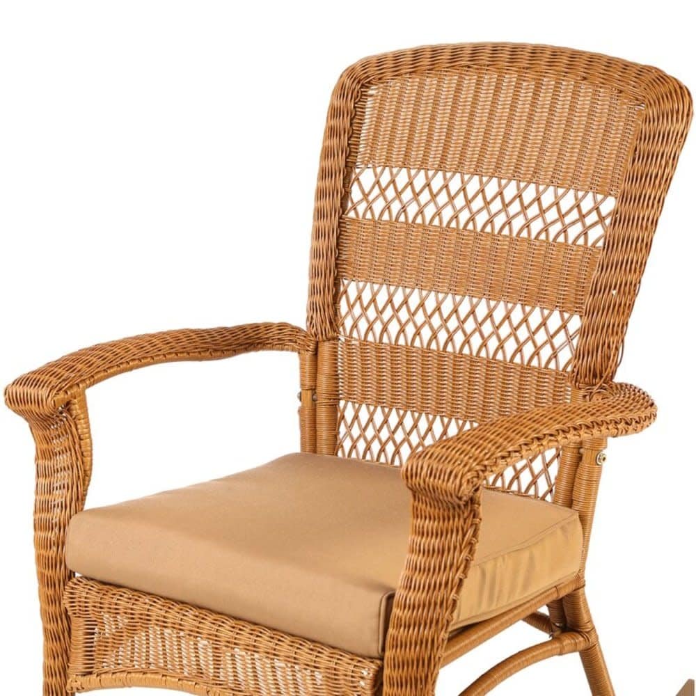 Ensemble de 3 chaises à bascule d'extérieur en osier ambré Portside Southwest