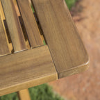 Ensemble de salle à manger d'extérieur 5 pièces en bois d'acacia Positano par Christopher Knight Home